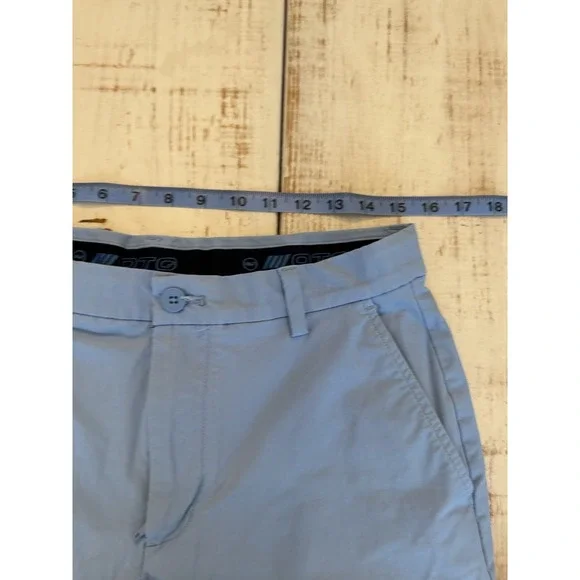 Vineyard Vines OTG On-The-Go Performance Shorts Mens 30 Light Blue Stretch